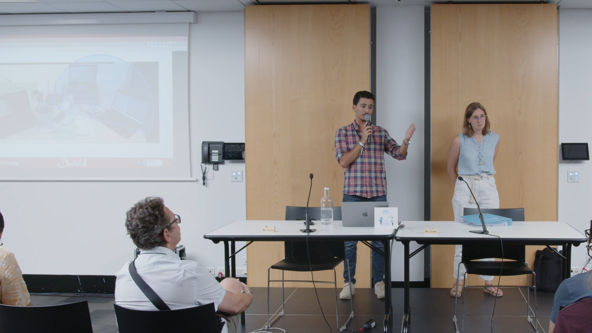 Myself and Elise on stage, answering questions from the audience.
